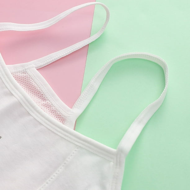 Chaleco de malla de algodón puro de verano para niñas, período de desarrollo, niñas estudiantes, niñas, ropa interior básica para niñas grandes