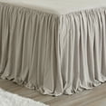 thumbnail image 4 of Sweet Jojo Designs Gathered Bedspread Taupe King Size Extra Long Bedspread Cover 3 Piece Set, 4 of 5