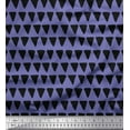 thumbnail image 1 of Soimoi Purple Japan Crepe Satin Fabric Triangle Geometric Print Fabric by Yard 42 Inch Wide, 1 of 3