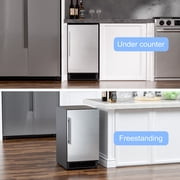 OUTBID Under Counter Ice Maker Machine, 22 LBS/24H Drainless Ice Maker Crescent for Residential or Commercial, Freestanding Cabinets Ice Makers Perfect for Home, Office & RV, ETL Approved