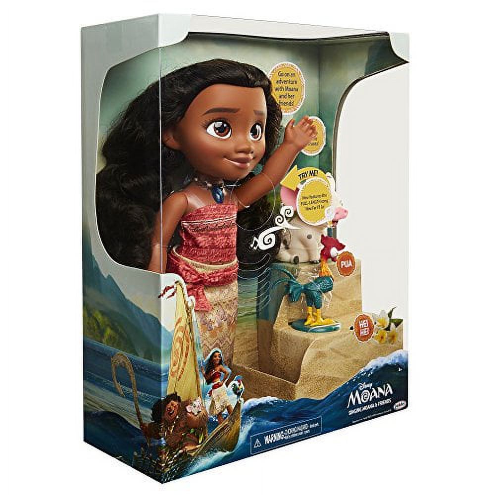 Disney Princess Moana 14 Inch Singing Doll Includes Animal Friends Pua and Heihei, for Children Ages 3+ - image 3 of 5
