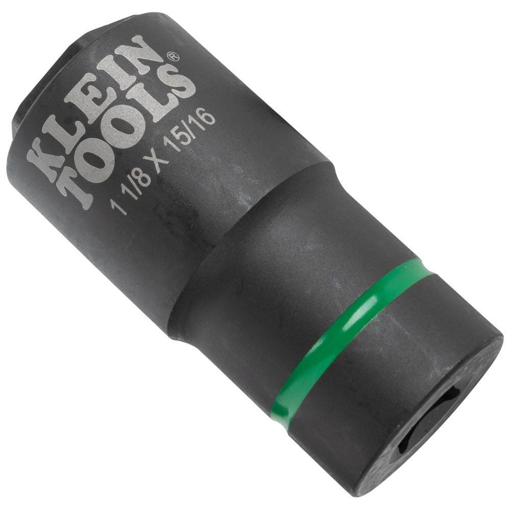 Klein Tools 66066 1-1/8 in. and 15/16 in. 2-in-1 6-Point Impact Socket