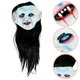 thumbnail image 3 of FELTECHELECTR Máscara de fantasma para Halloween, disfraz de cosplay, máscara horrible, espeluznante y aterradora, máscara de fantasma zombi con dientes., 3 of 5