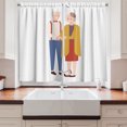 thumbnail image 2 of Ambesonne Grandma Kitchen Curtains, Elderly Couple Embracing, 55"x36", Multicolor, 2 of 3
