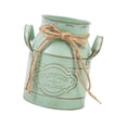 thumbnail image 4 of Jarrón de leche, maceta de hierro para flores artificiales, cubo desgastado para baño Verde, 4 of 8