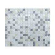 Mosaik High-Gloss Mosaic in Pearl Gray (Set of 6)