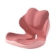 thumbnail image 3 of Cojín de asiento y respaldo de espuma viscoelástica, versátil y transpirable, con forma de L. Rojo rosa, 3 of 9