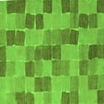 thumbnail image 1 of Ahgly Company Indoor Square Checkered Green Modern Area Rugs, 6' Square, 1 of 4