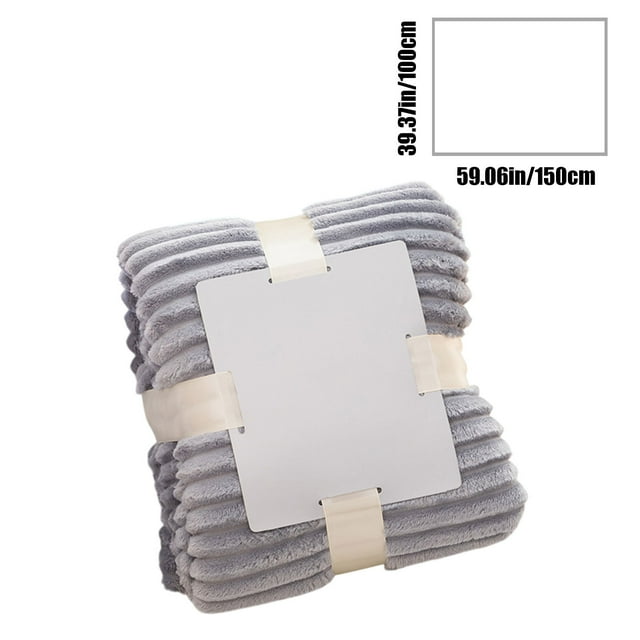 Couette Rafraîchissante Surdimensionnée Motif Ondulé Régulation de la Température 79x59po Couverture à Double Couche Gris