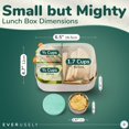thumbnail image 2 of Bento Box Everusely Green de acero inoxidable de 800 ml con recipiente, 2 of 8