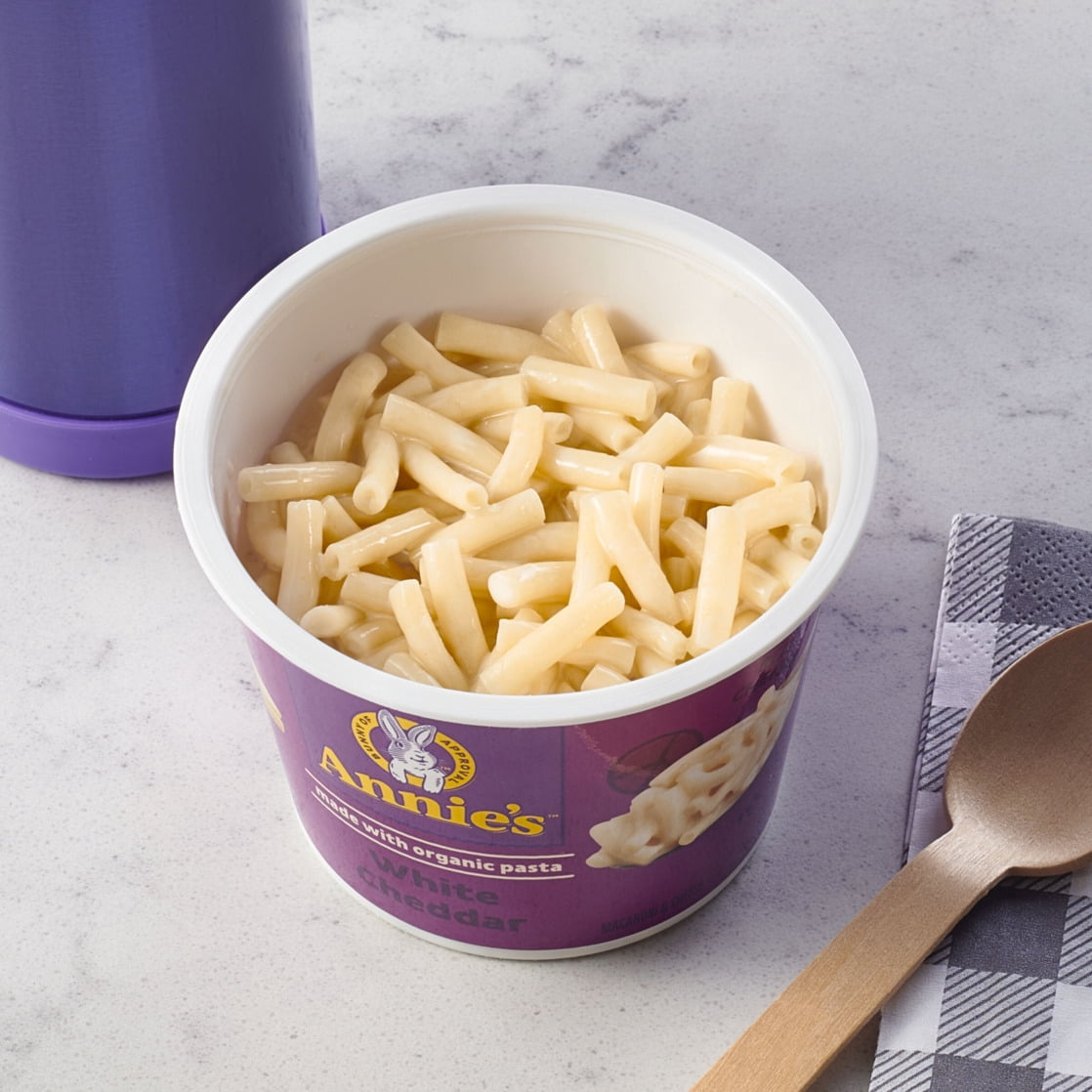 (12 pack) Annie's Organic White Cheddar Mac and Cheese Cup, 2.01 oz