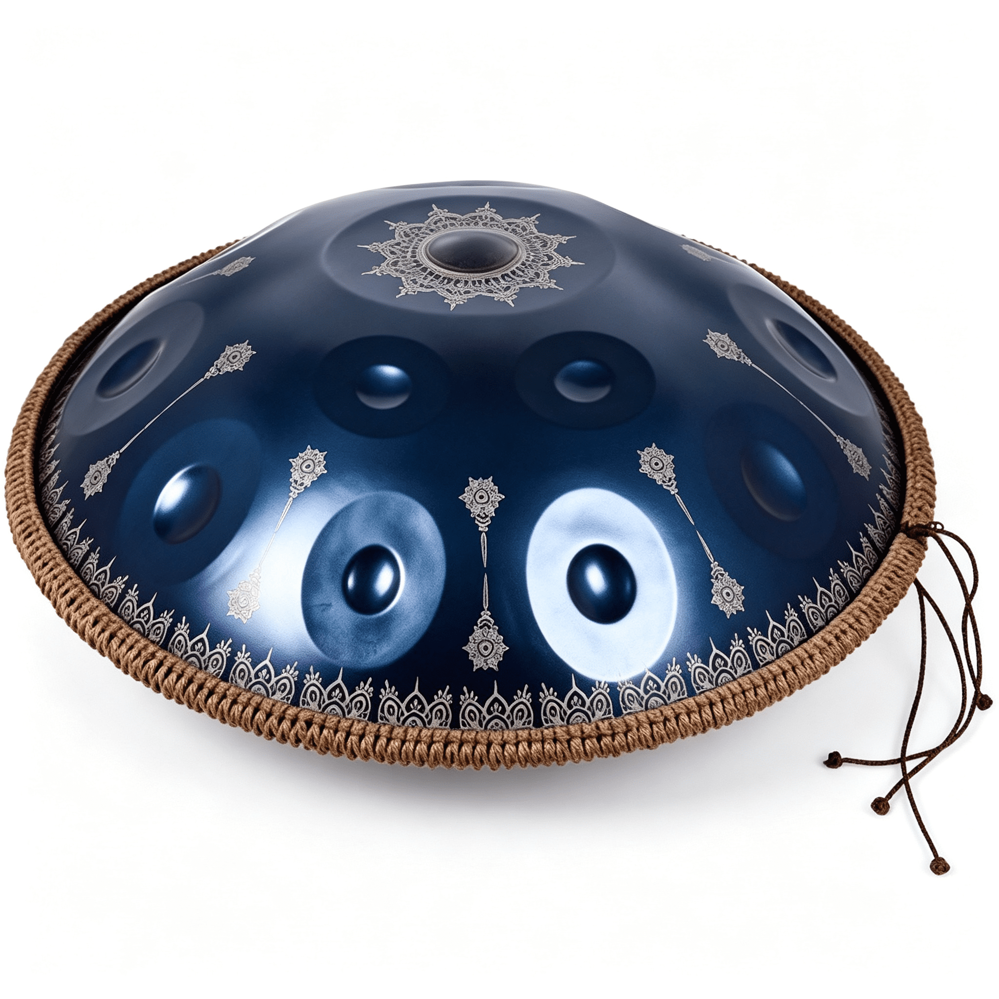 10 Notes Mandala Pattern Silver Handpan Drum Decorative Steel Percussion Instrument
