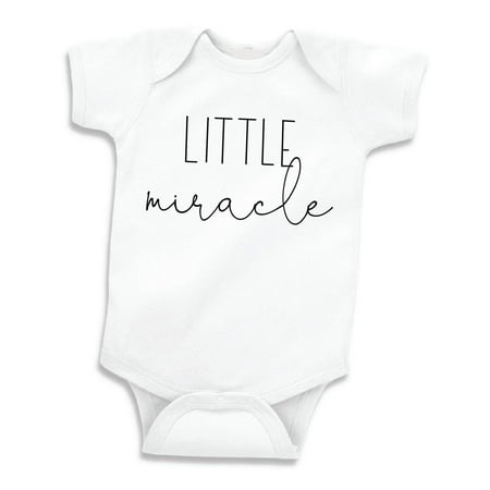 

Bump and Beyond Designs Surprise Pregnancy Announcement Little Miracle (0-3 Months White)