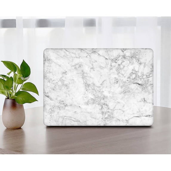 KSK KAISHEK Hard Case Cover Only for Newest MacBook Air 13 inch 2018 - 2022 A2337 m1/A2179/A1932 + Black Keyboard Cover, Marble 222_17