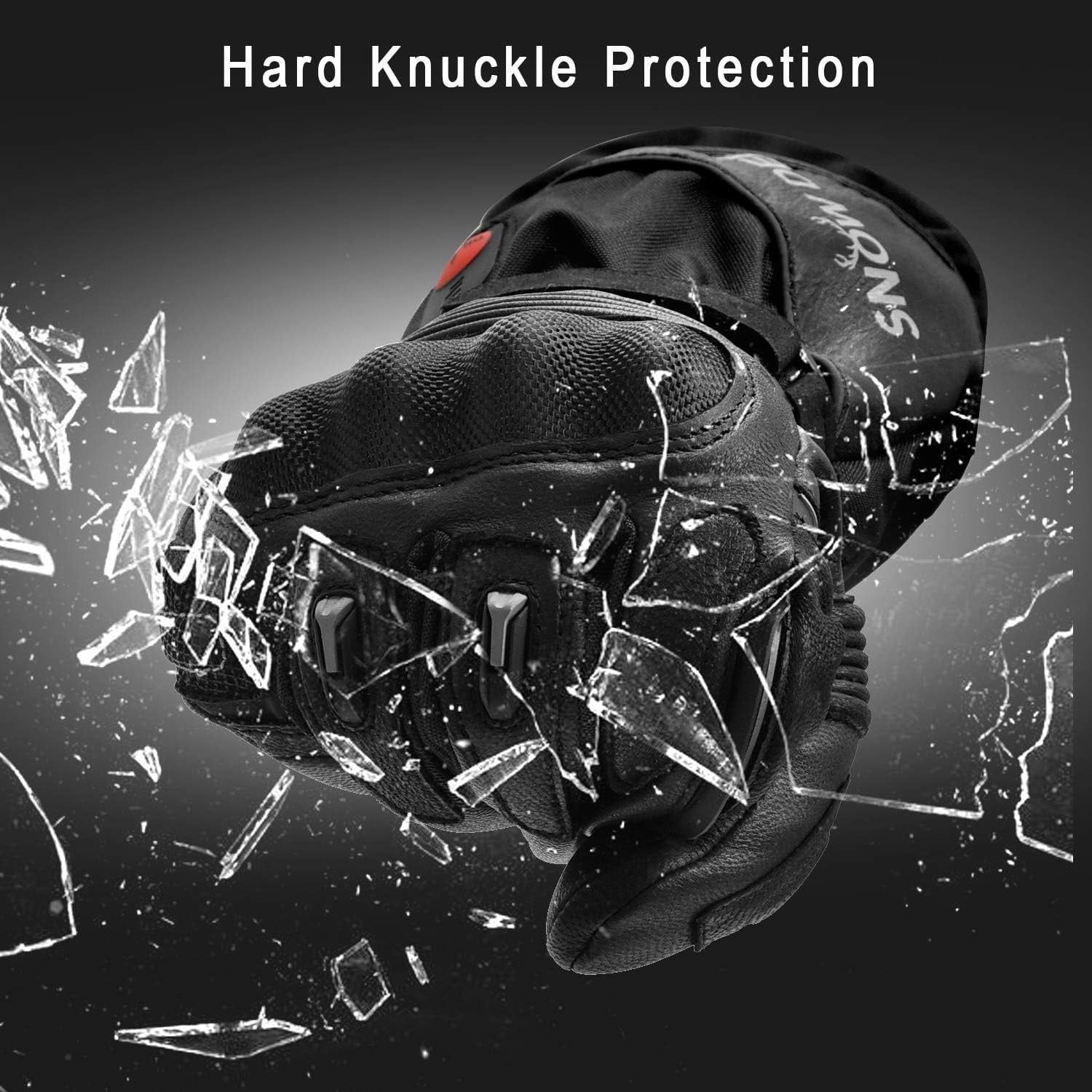 SNOW DEER Heated Motorcycle Gloves - 7.4V Electric Rechargeable Battery Waterproof Gloves for Men Women,Winter Biking Cycling Hunting Fishing Skiing Riding Powered Gloves