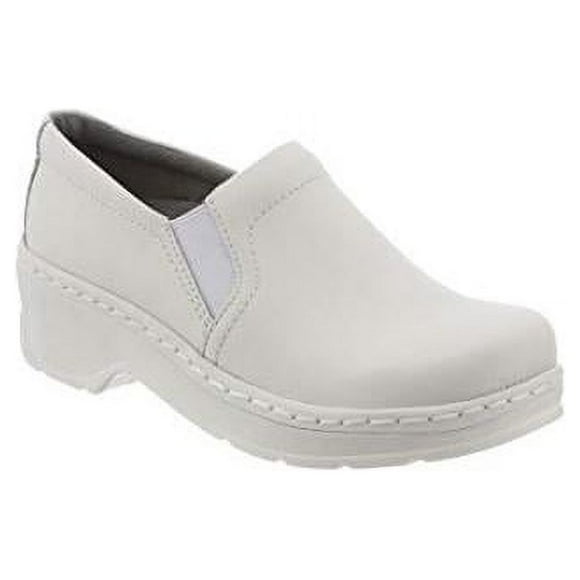 KLOGS Women's Naples White Smooth Leather Clog - 00130010001
