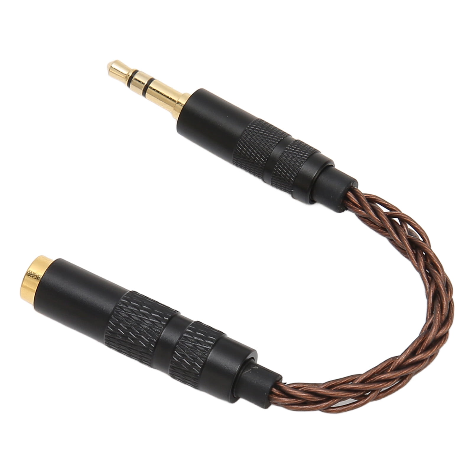 M Buder 4.4mm Balanced Female to 3.5mm Stereo Male Adapter Cable, Premium Gold Plated Connectors, Portable Headphone Convert Audio Cable Extension for Media Players, 5.5 inches / 14 cm, Bronze