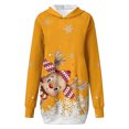 thumbnail image 4 of WILLBEST Sudadera Larga para Mujer Sudadera Informal con Capucha y Estampado de Ciervos Navideños para Mujer, Ideal para Otoño E Invierno Grande, 4 of 5