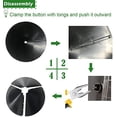 thumbnail image 6 of 19 Inch PP Squirrel Proof Baffle for Protecting Outside Pole Bird Feeders and Bird Houses, Hang Mount Raccoon and Squirrel Guard Stopper for Shepherd Hooks - Black, 2 Pack, 6 of 8