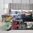 thumbnail image 3 of Renee Musics Rapp Blanket Throw Blankets Ultra Soft Flannel Lightweight Throws for Couch Bed All Seasons Use 40"x30", 3 of 8