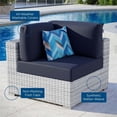 thumbnail image 6 of Modway Convene Modern Fabric Outdoor Patio Corner Chair in Light Gray/Navy, 6 of 8