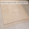thumbnail image 5 of Beautiful Boho Rug with Tassels for Your Bathroom - Soft 2 x 3 ft. Cotton Rug Fits Perfectly Into Your Bath - Washable, Non-Slip Mat Ideal to Enhance Any Modern Home Decor, 24 x 36 inch, 5 of 10