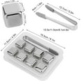 thumbnail image 2 of 4 Pieces/8 Pieces Stainless Steel Whiskey Stones with Clip, Reusable Metal Ice Cube Balls, Wine Chiller with Storage Case, Chilling Balls for Drinking(8 pieces), 2 of 5