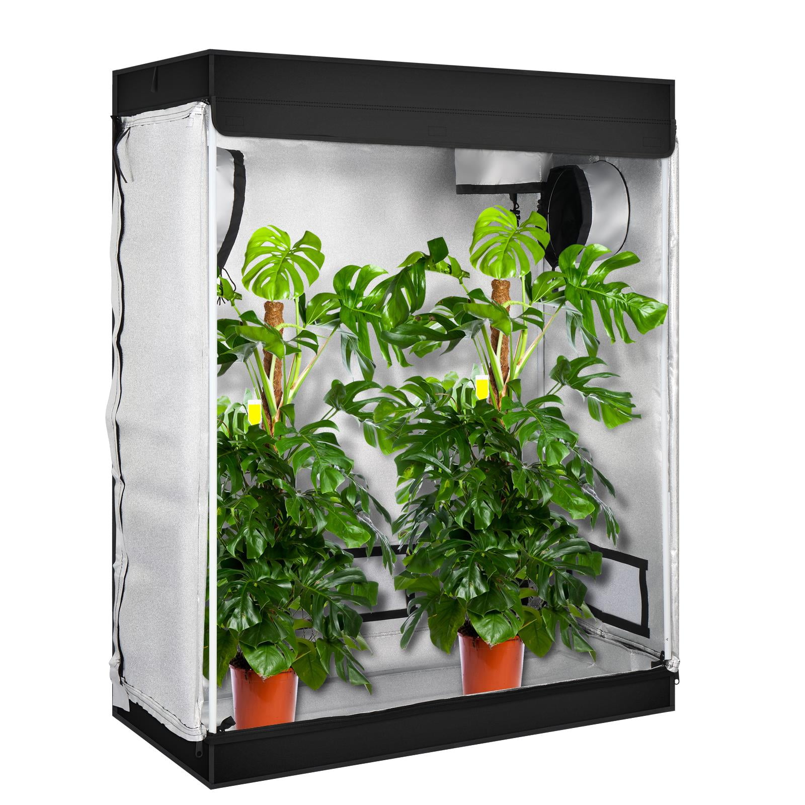 Grow Tent Kit With Waterproof Floor Tray Light Hangers Indoor Plant Gardening for sale online 