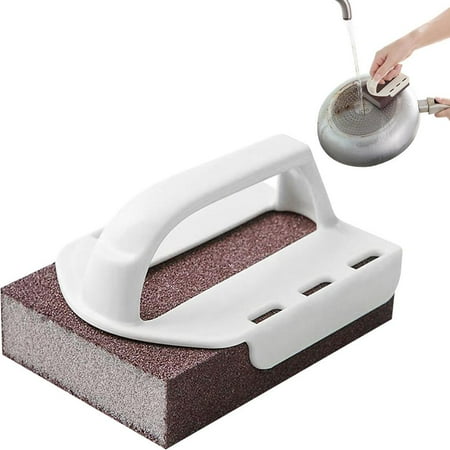 

Fovolat Emery Sponge Brush Nano Carborundum Sponge Kitchen Rust Cleaning Tool Rust Removal Brush Pot Artifact Double-Sided Available