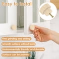 thumbnail image 4 of Adifare 20/12Pcs White Wooden Drawer Knobs with Screws 35mm Wood Color Round Dresser Knobs Decorative Wood Cabinets Handles for Nursery Cabinet Closet, 4 of 9