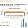 thumbnail image 3 of Goo-Ki 6 Pack 5"(128mm) Hole Center Cabinet Pulls Champagne Bronze Zinc Alloy Kitchen Drawer Pulls Handles for Cupboard Wardrobes, 3 of 7