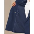 thumbnail image 5 of DARING DIVA Women's 2 Pcs Notched Lapel Blazer Work Suit Set XL Dark Blue, 5 of 5