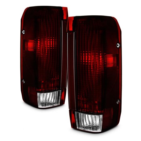 For 1990-1997 Ford Pickup Truck Dark Red Tail Lights Replacement