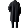 thumbnail image 5 of Mgmyaa Men's Trench Coat Single Breasted Long Sleeve Lapel Collar Casual Overcoat Classic Button Front Outwear with Side Pockets, 5 of 7