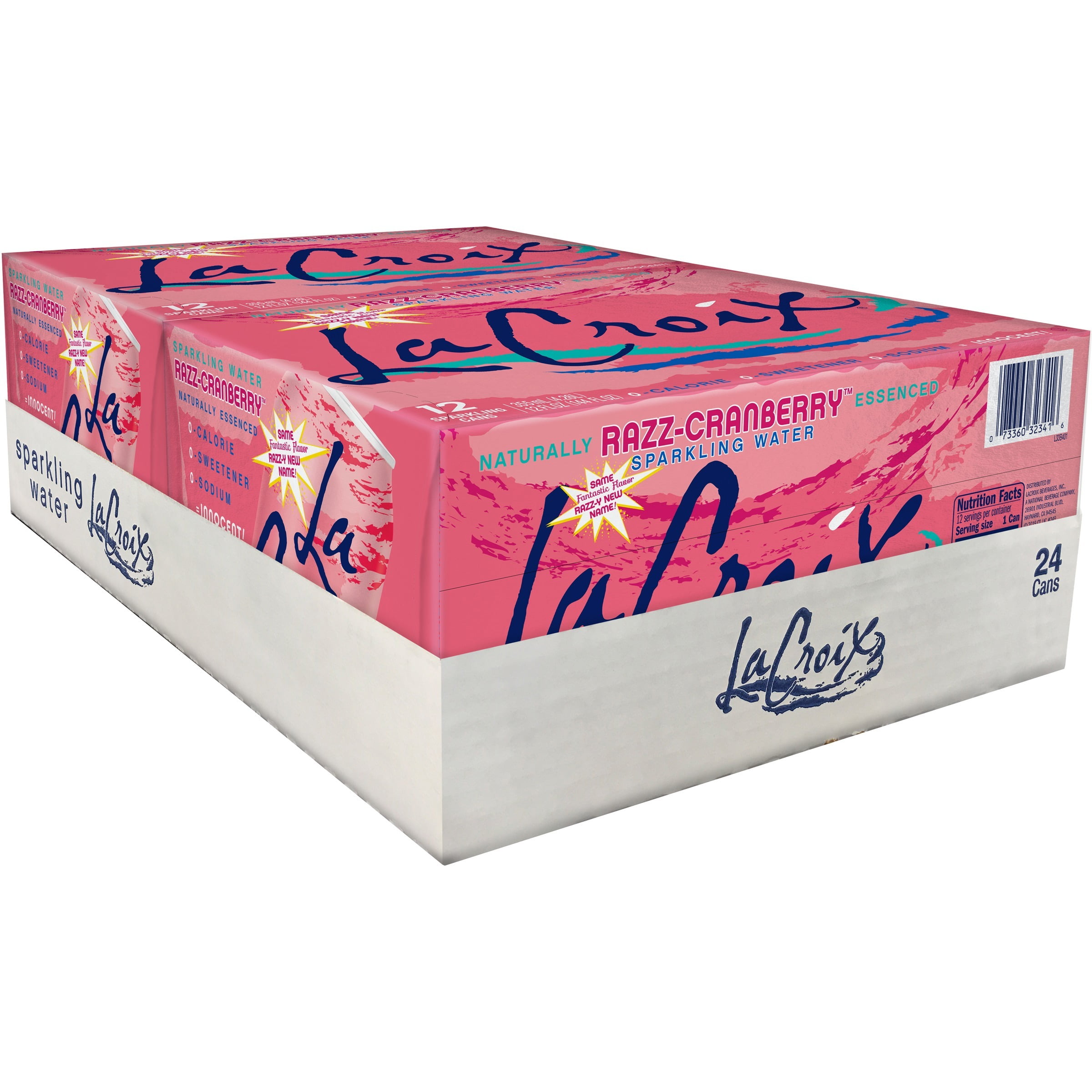 LaCroix Sparkling Water - Razz-Cranberry, 2/12pk/12 fl oz Cans, 24 ...