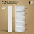 thumbnail image 3 of Yardi Yard 5-Shelf Storage Bookcase Modern Multi-Functional Display Cabinet-White, Tall Bookshelf, Bookshelf for Living Room, Home Office, Bedroom, Balcony, 3 of 6