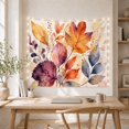 thumbnail image 5 of Autumn Leaves on Soft Watercolor Fabric, Cozy Watercolor Style for Nature Lovers, Botanical Wall Art, Thanksgiving Hostess Gift, Tapestry Wall Hanging for Bedroom and Living Room, 5 of 7
