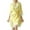 Yellow, variant on AherBiu Robes for Women Sexy Lace Lightweight 3/4 Sleeve Party Bathrobe Belted Short Robe Loungewear