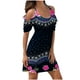 thumbnail image 2 of ICHUANYI Clearance Women‘s Summer Dresses Print Short Sleeve Off Shoulder Round Neck Dress(Hot Pink, XXL) ICHUANYI WER2023080910536, 2 of 5