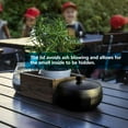 thumbnail image 2 of Ashtray for Cigarette  Stainless Steel Ashtray, Smokeless Odorless Ash Tray with Lids, Tabletop Ashtrays For Home Office Outdoor Balcony (Black), 2 of 7