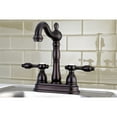 thumbnail image 3 of Kingston Brass Tudor 4" Center Bar Faucet, 3 of 5