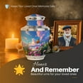 thumbnail image 5 of Yatskia Purple Petunia Urn for Ashes Adult Male, Decorative Urns for Human Ash, Memorial Keepsake Urns for Human Ashes Adult Female, (Tasty 10 Inch and 3 Inch), 5 of 8