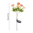 thumbnail image 3 of Luces solares de flores artificiales de 7 cabezas, color naranja, de plástico LED, decoración artificial para jardín con estaca para caminos, césped, patio y jardín (1 pieza) Rkxzt, 3 of 9