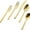 Gold, variant on Godinger Matte Gold Flatware Set, Forks/Spoons/Knives - 20 Pieces Cutlery Set.