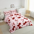 thumbnail image 4 of Erosebridal Dreamy Cherry Bedding Twin Comforter Set, Cartoon Bow Down Comforter, Princess Style Decor, Microfiber 2 Pieces, 4 of 8