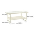 thumbnail image 2 of 2 Tiers Coffee Table for Living Room, Rectangle Storage Coffee Table(Creamy White Color) 39.3*19.68*16.53in, 2 of 15