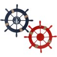 thumbnail image 1 of TEHAUX 2Pcs Decorative Rudder Assorted Color Outdoor Nautical Wall Decor for Themed Restaurant, 1 of 8