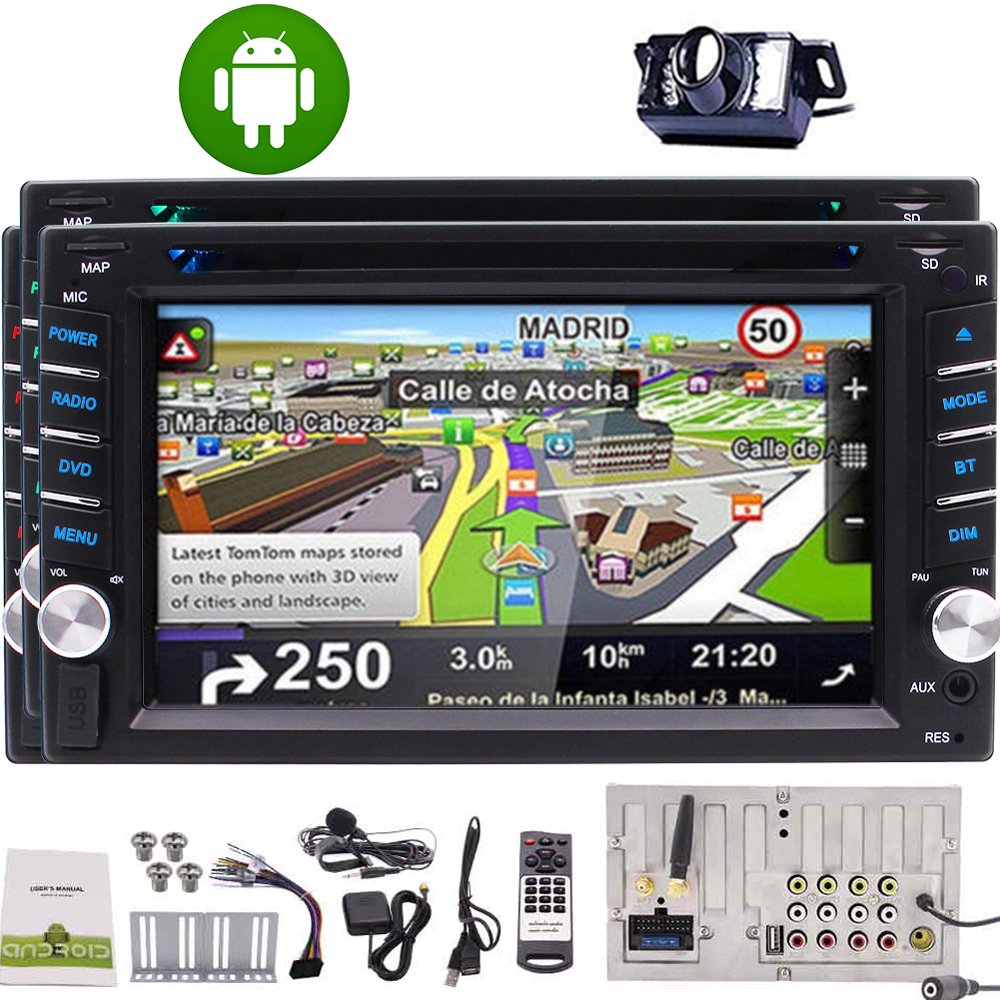 Backup Camera+EinCar Android 6.0 Quad Core Car DVD Player 6.2'' Touch