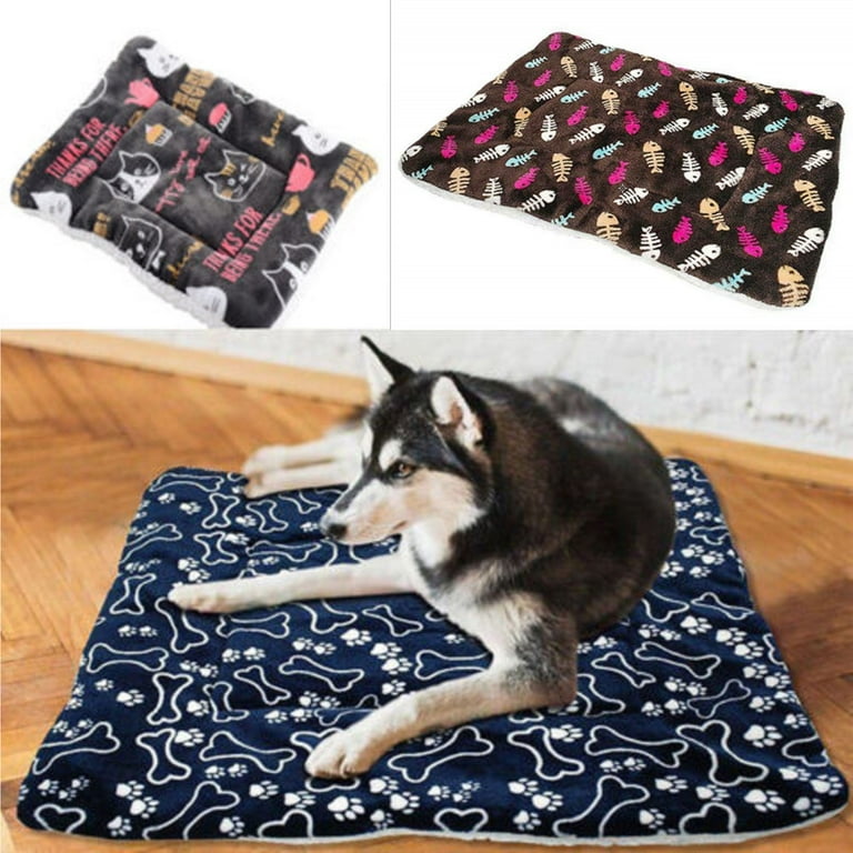 Cathery Pet Bed for Dogs Cats Crate Mat Soft Warm Sprinted Pad Liner Home Indoor Outdoor Pet Blanket