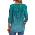thumbnail image 5 of Fantaslook Womens Tops 3/4 Sleeve with Buttons Dressy Casual Blouses Summer Shirts Beach Vacation Trendy Clothes, 5 of 9